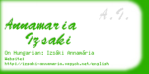 annamaria izsaki business card